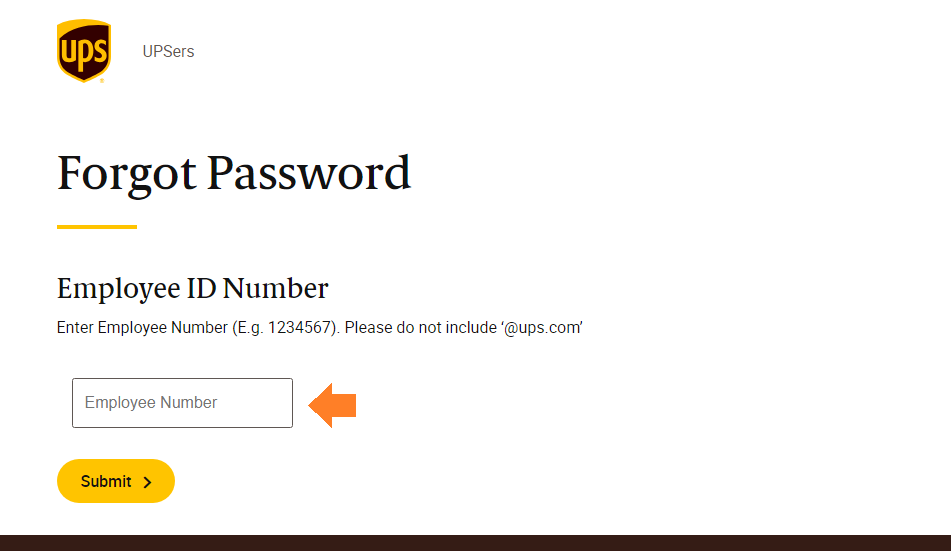 Reset UPSers Login Password